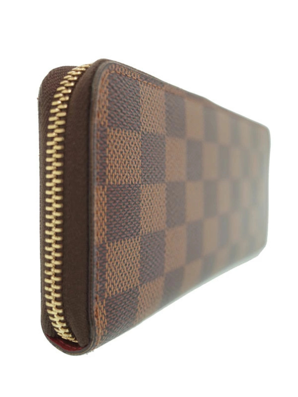Louis Vuitton Clemence Damier Zipper Portefeuille Wallet Round Long Brown